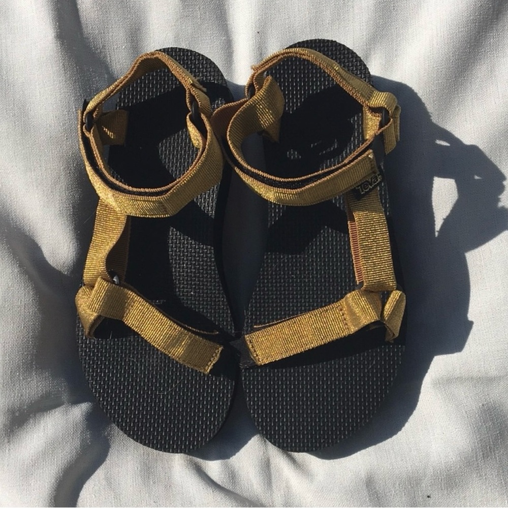 Teva Black and Gold Sandals